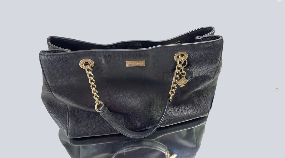 Kate Spade Black Sachel Gold Chain